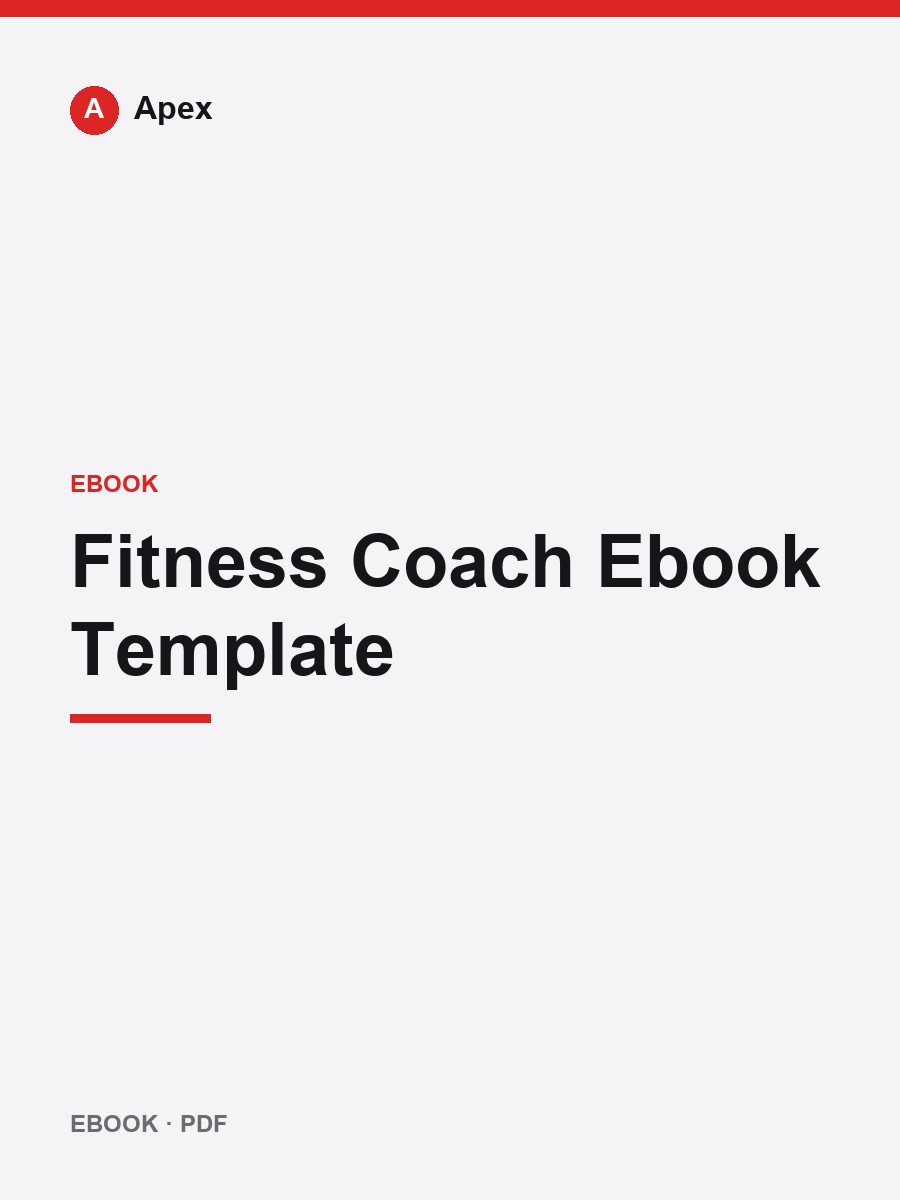 Fitness Coach Ebook Template